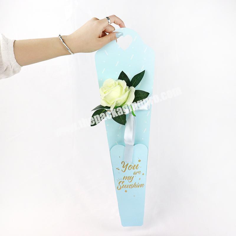 Custom Custom Papercard Wholesale Gift Flower Packaging Printing Rose Boxes with Ribbon