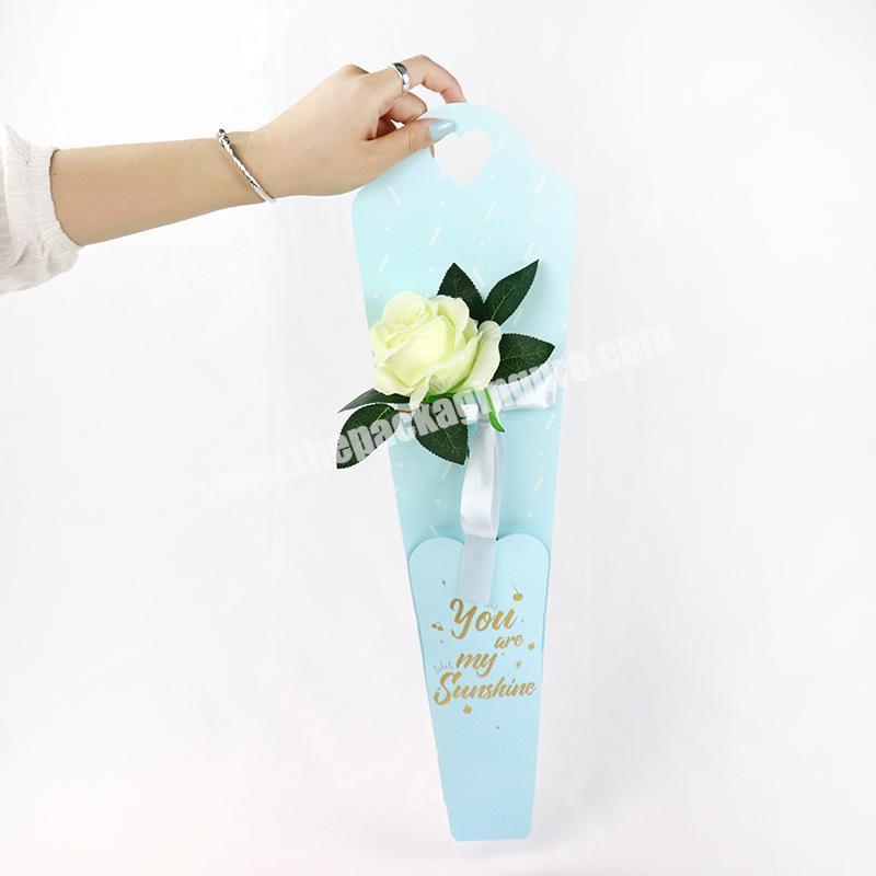 Manufacturer Wholesale Factory Direct Single Beautiful Rose Flower Empty Package Box Paper Flower Boxes Packing