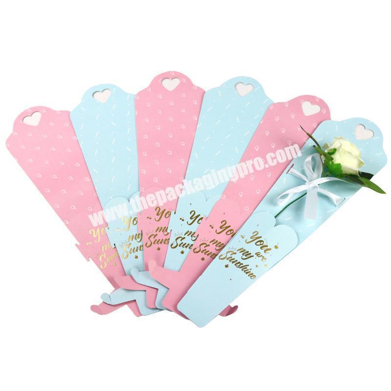 Factory Custom Papercard Wholesale Gift Flower Packaging Printing Rose Boxes with Ribbon