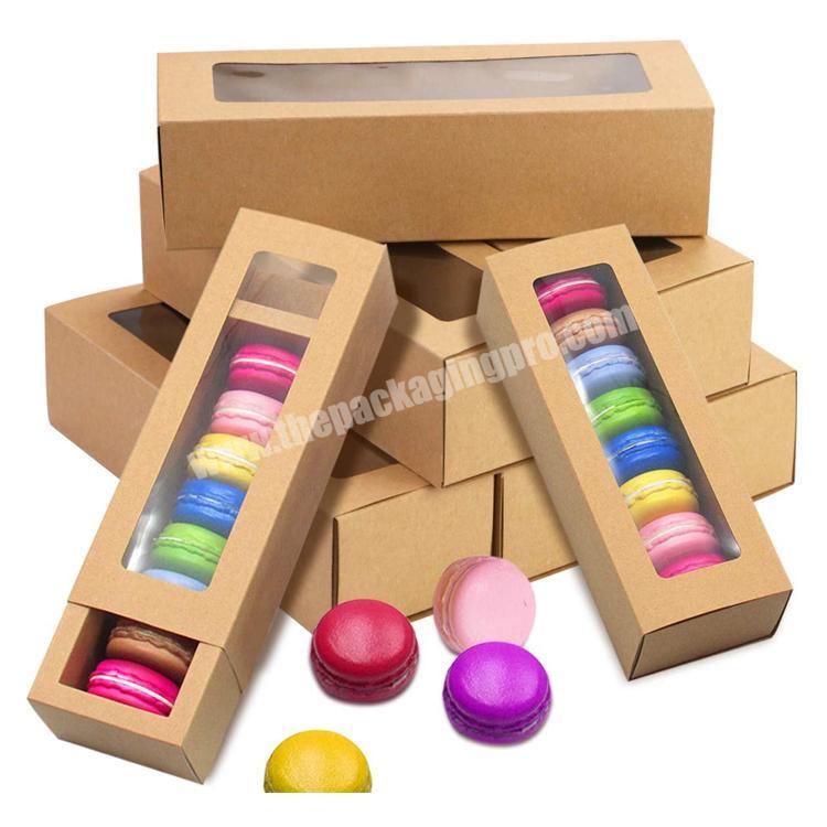 Wholesale French Macaron Donut Paper Drawer Gift Box Packaging