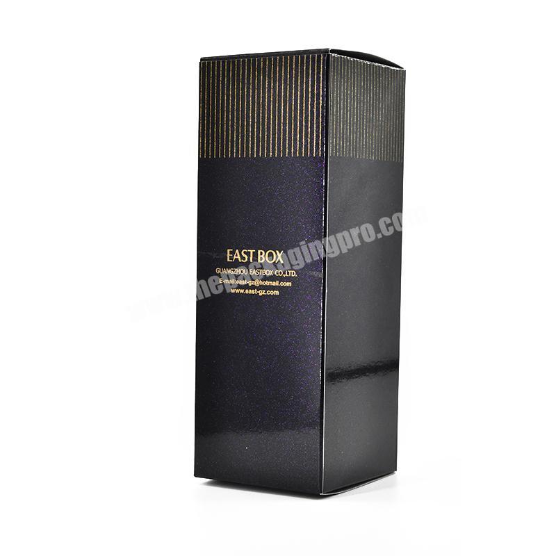 Wholesale Modern Design Paper Box Speaker Pantone Custom black Packaging box Cosmetic box with gold stamping logo