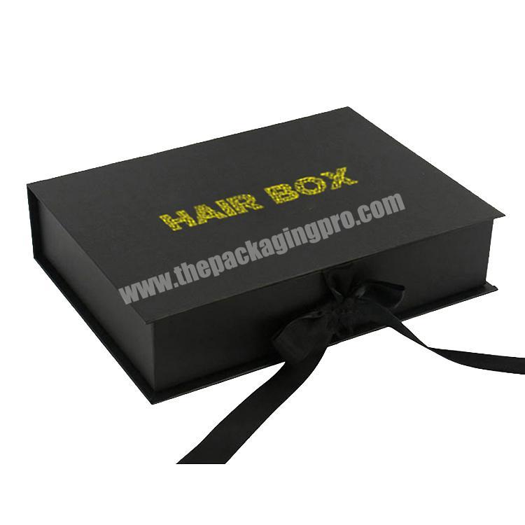 Wholesale Price Clamshell Type Packaging Gift Portable Storage Ribbon Wig Boxes Satin Inside