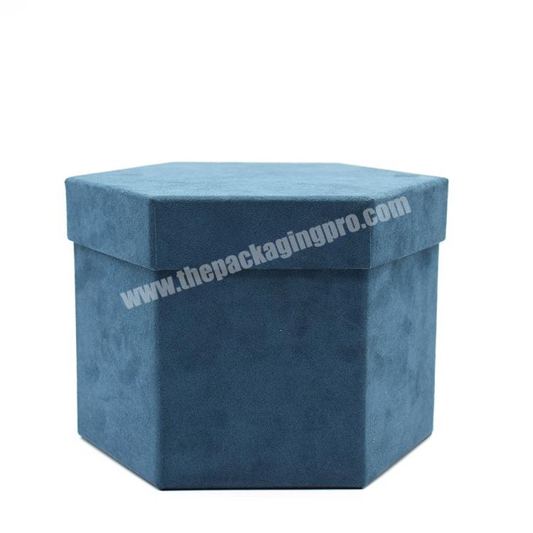 Wholesale Wholesale Price Packaging Gift Personalized Textured Hexagon Waterproof Carboard Flower Box