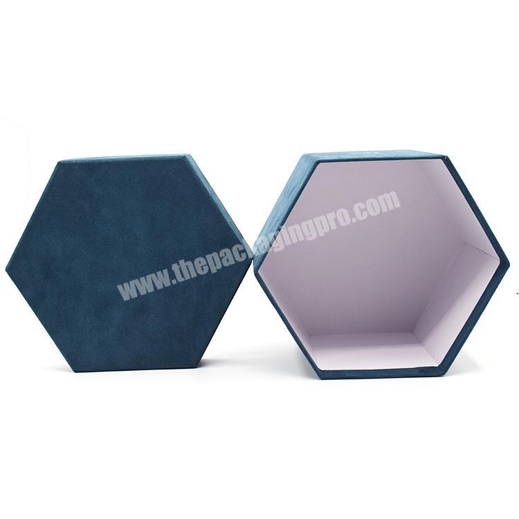 Shop Wholesale Price Packaging Gift Personalized Textured Hexagon Waterproof Carboard Flower Box