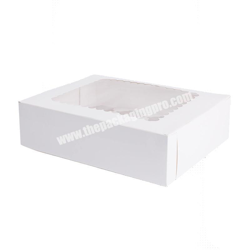 Wholesale biodegradable cardboard kraft paper pie cake paper box with PE window