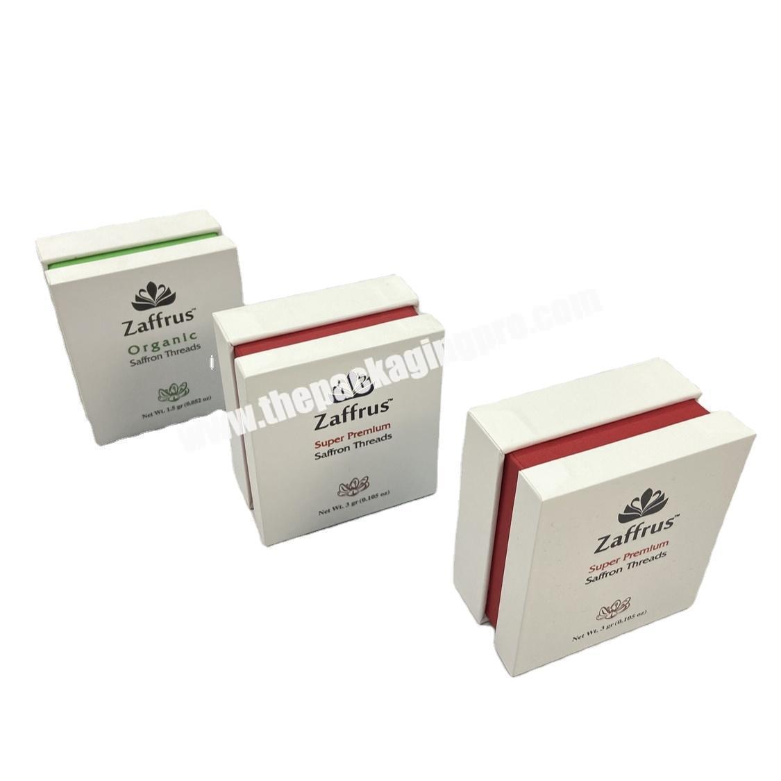 Wholesale custom logo luxury matte white cardboard lid top and base packaging gift box with inserts