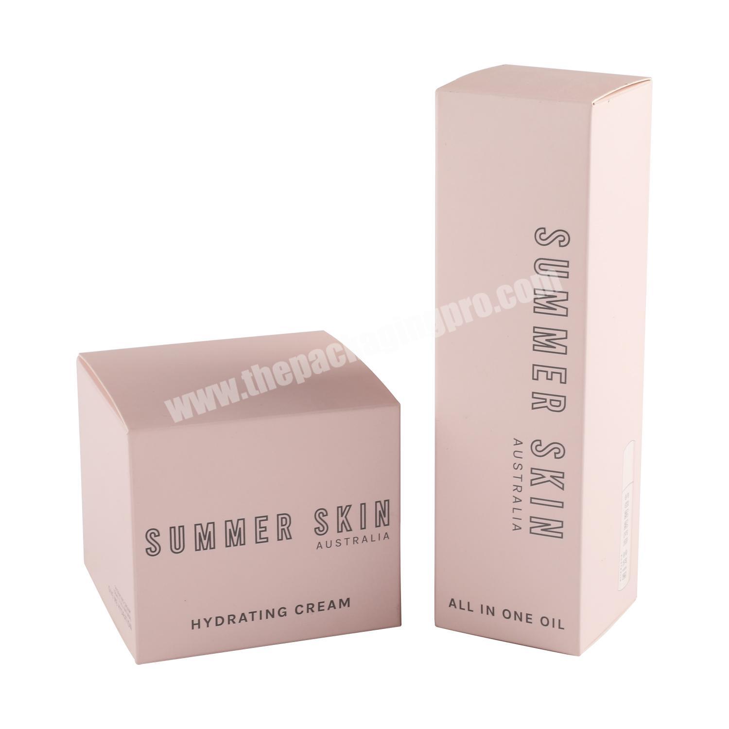 Wholesale custom printing paper packaging box skincare product folding carton with logo cardboard gift box for candle