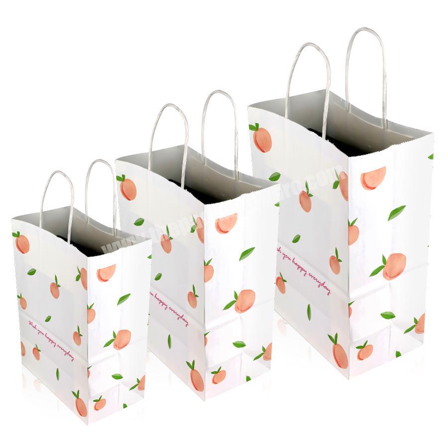 Wholesale custom white paper bag environmental Durable Luxury Carton Kraft Small Paper Bags