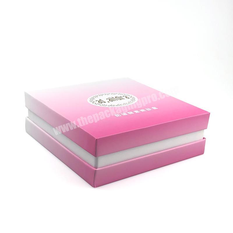 Wholesale eco friendly glossy spot uv coating printing custom logo paper box cosmetic packaging box