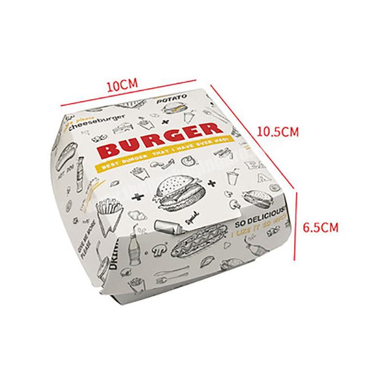 Wholesale french fries burger fast food snack packaging box custom printing paper logo packaging