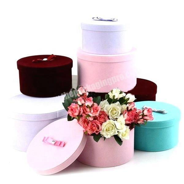 Wholesale handmade custom premium beautiful round cardboard gift tubes packaging for wedding gift flower