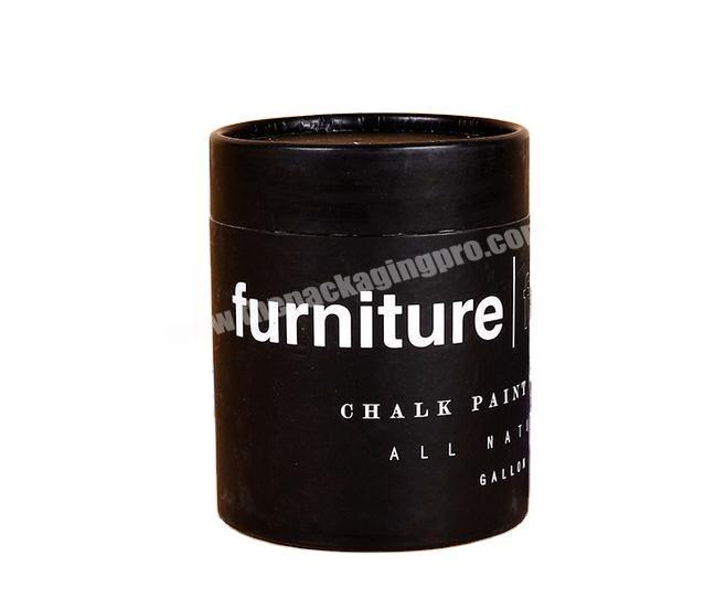 Wholesale large high end custom black round kraft paper tube for packaging pomade Hair gel