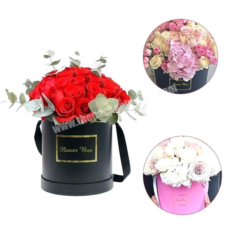 Wholesale luxury cardboard tube gife box round flower cylinder for Valentine's day