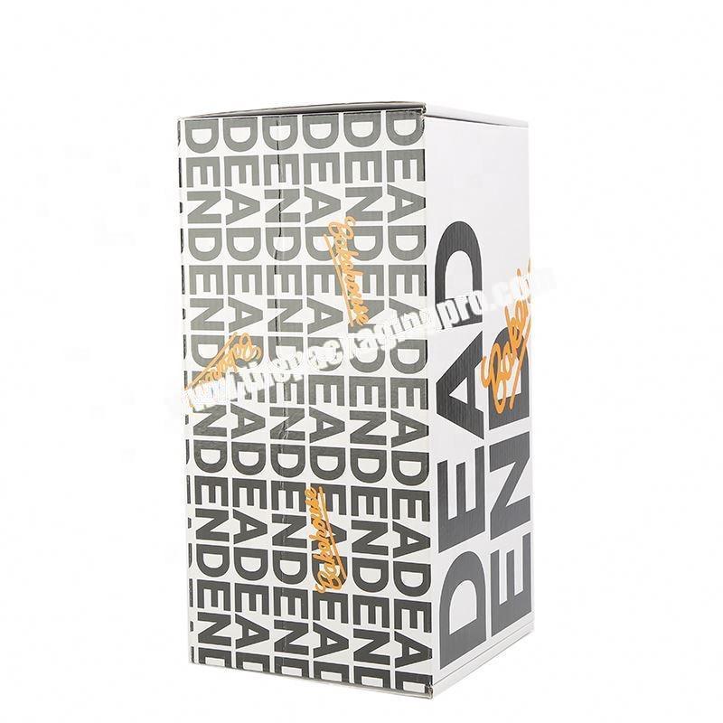 Luxury gold card paper top and base box for facial mask retail box with logo custom
