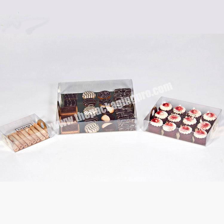 Wholesale small clear folding  candy dessert gift cake plastic storage box