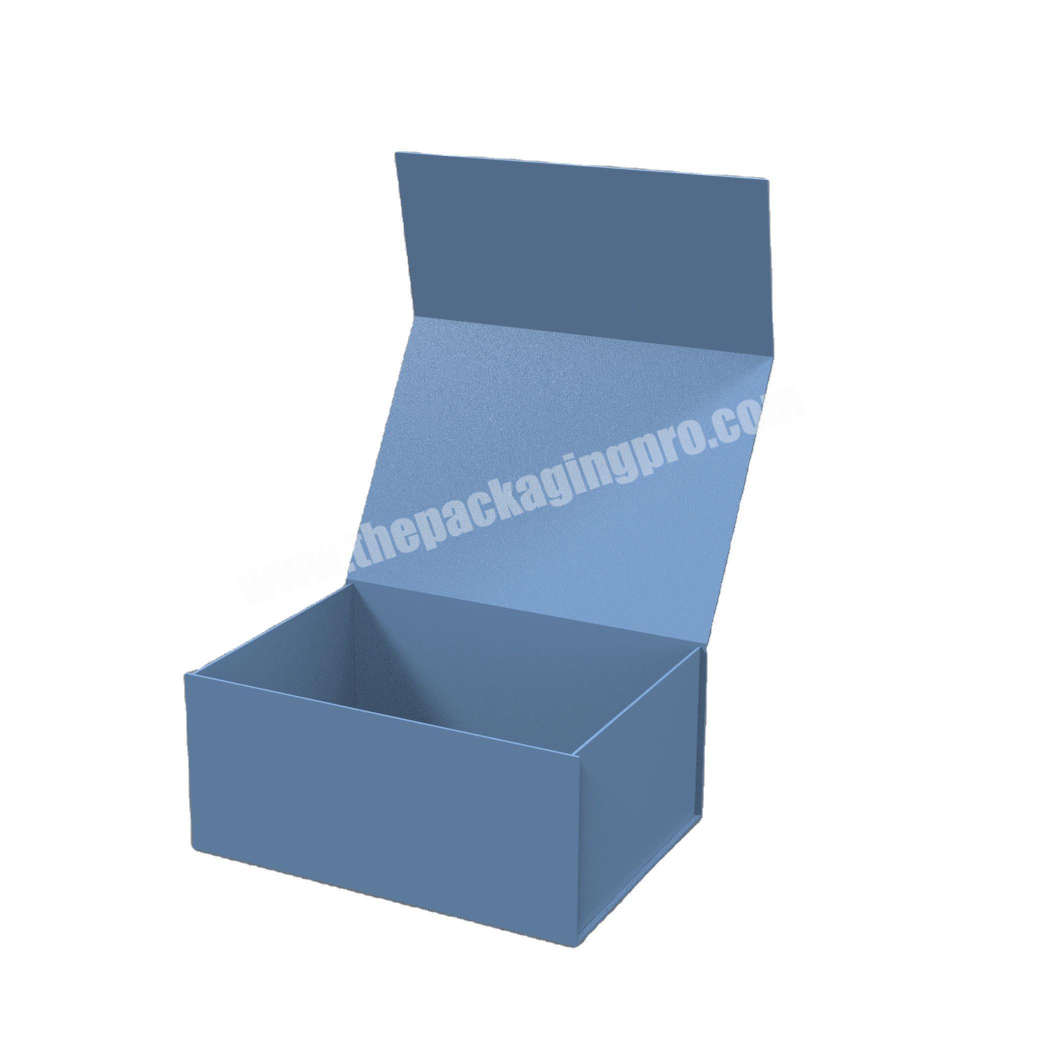 Flap Lid Paper Packaging Cardboard Box For Clothing Custom Magnetic Closure Gift Box Customized Makeup Carton Ribbon EVA Foam