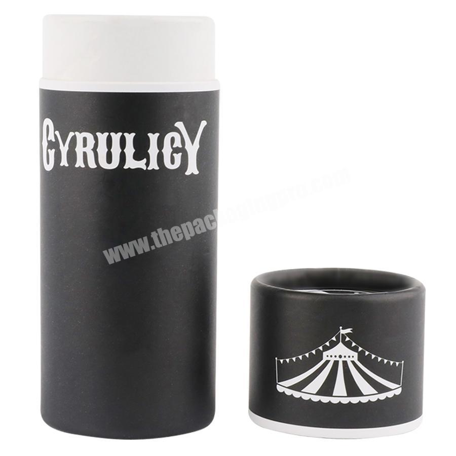 biodegradable small black cardboard tube box with insert
