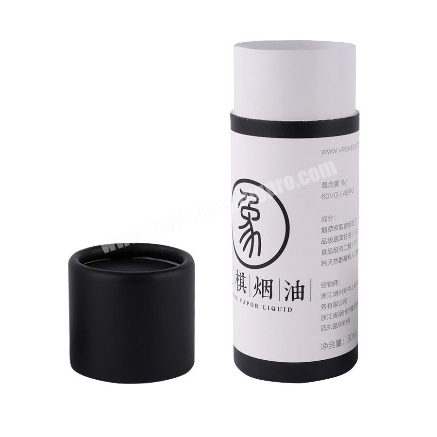 colorful printing customized height diameter for e-liquid bottle round paper tube barrel white black cylinder box
