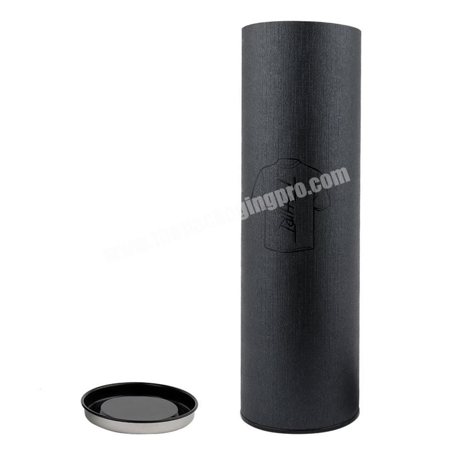 corrugated cylinder boxes metal lid paper tube for shirt