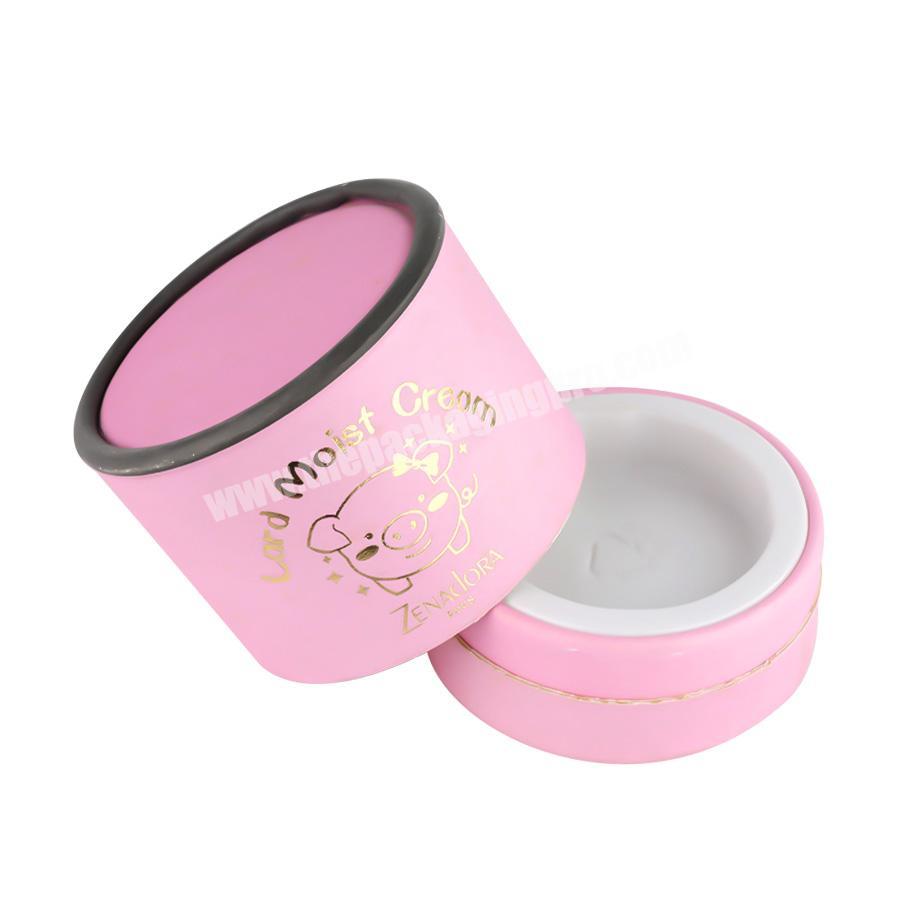 custom eco friendly cylinder round empty pink recycled kraft cardboard paper packaging tube