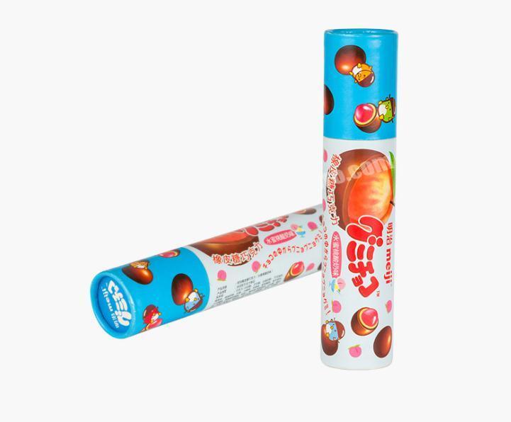 custom printed Food grade cartoon recycled paper tube for chocolate packaging