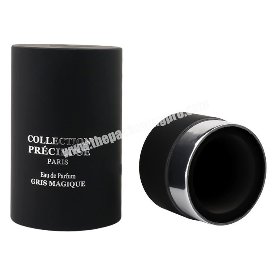 custom printed black makeup brush packaging boxes cylinder cardboard packaging paper tube