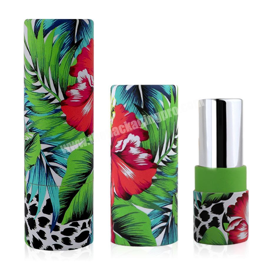 custom printing  fashion design 10 ml cosmetic container paper kraft lip balm tubes