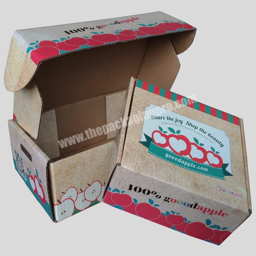 custom printing fruits packaging carton corrugated paper mailing box
