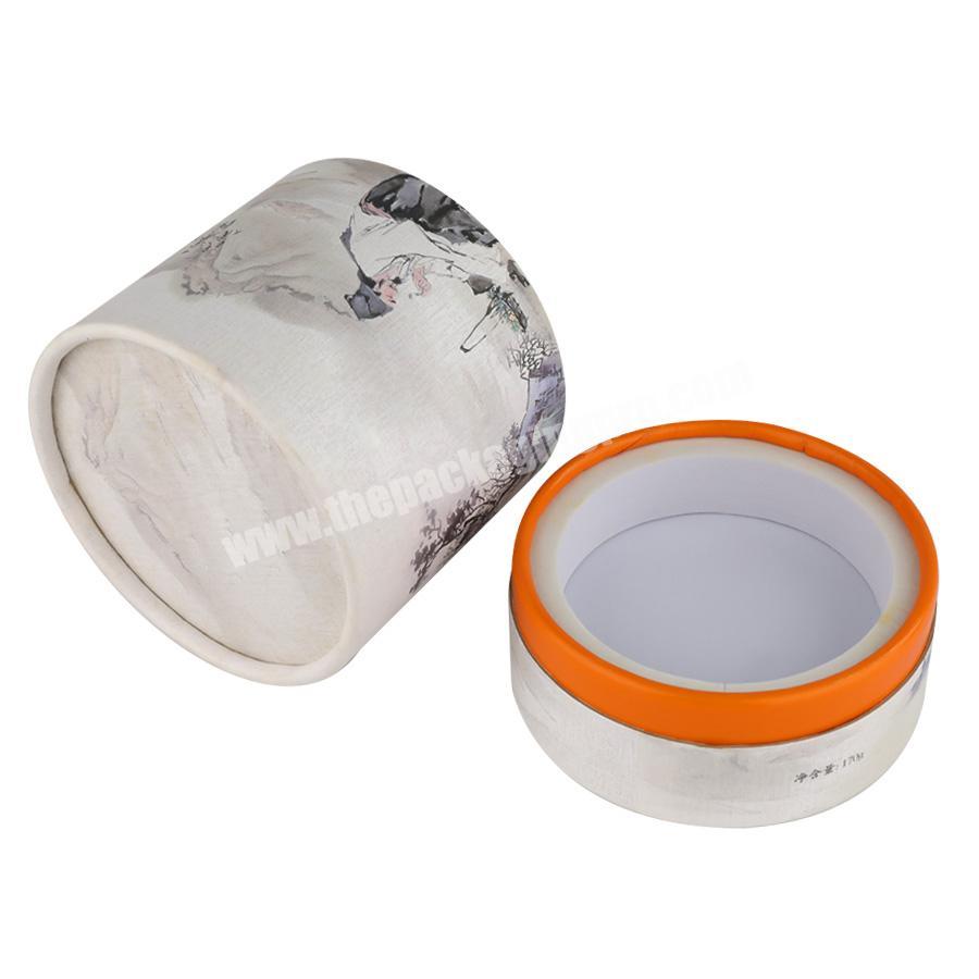 custom rolled edge biodegradable food grade round paper box cylinder tube