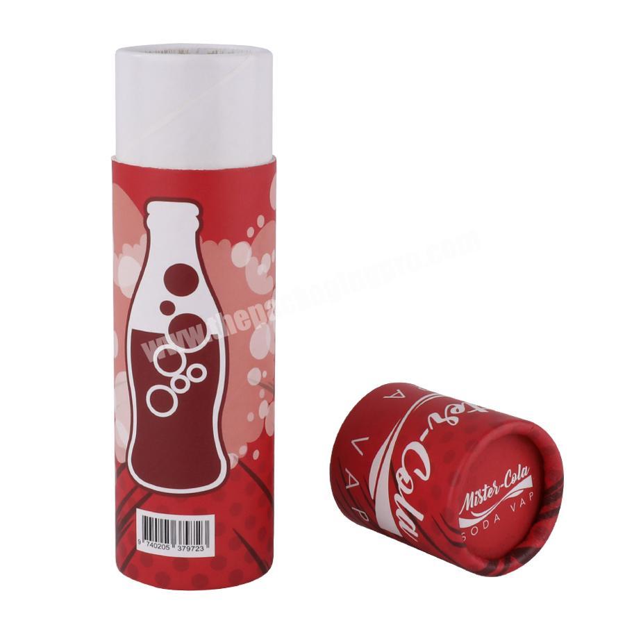 custom size printed round red kraft food grade tea cosmetic packaging 50ml paper tube