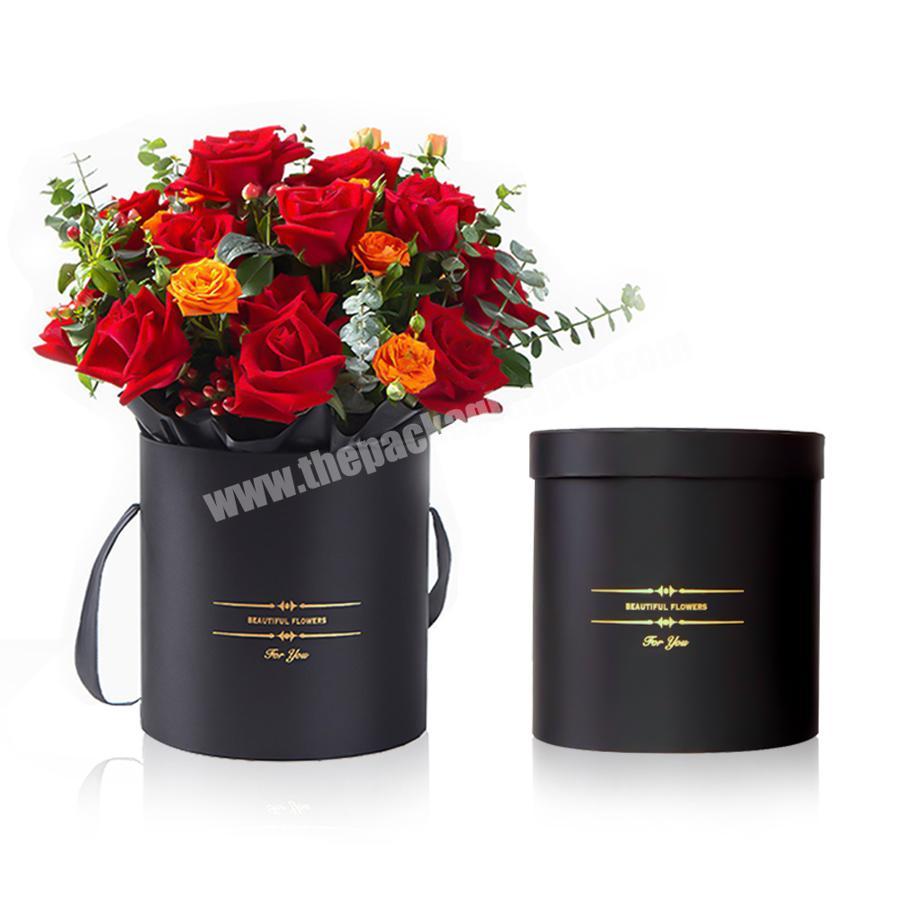 customization designs packaging cardboard box for flowers wedding decoration luxury cylinder round flower paper boxes