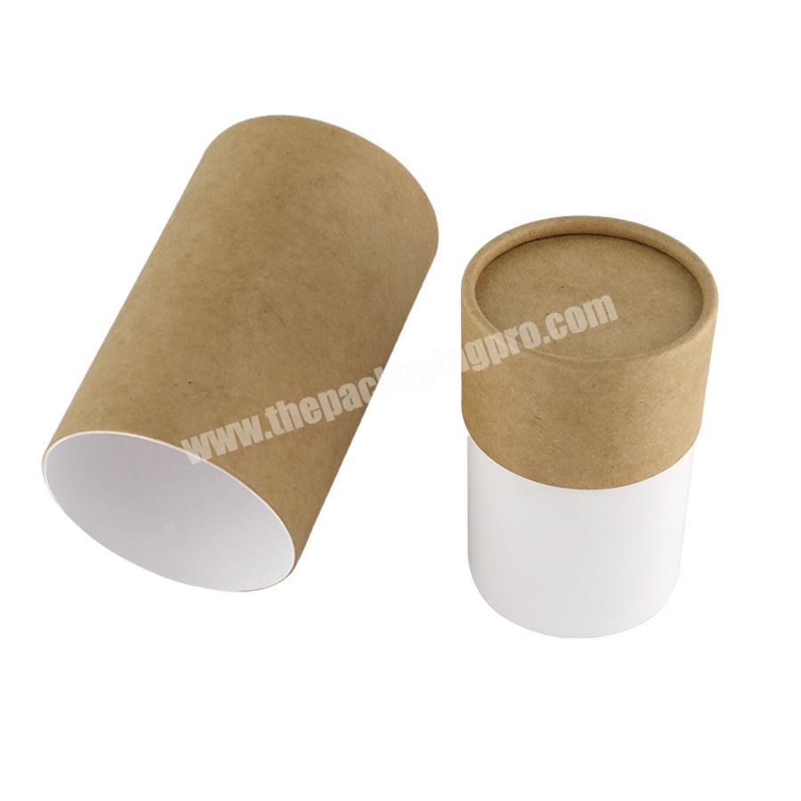 customization logo CMYK printing brown craft cylinder high quality cardboard tube box karft paper tube