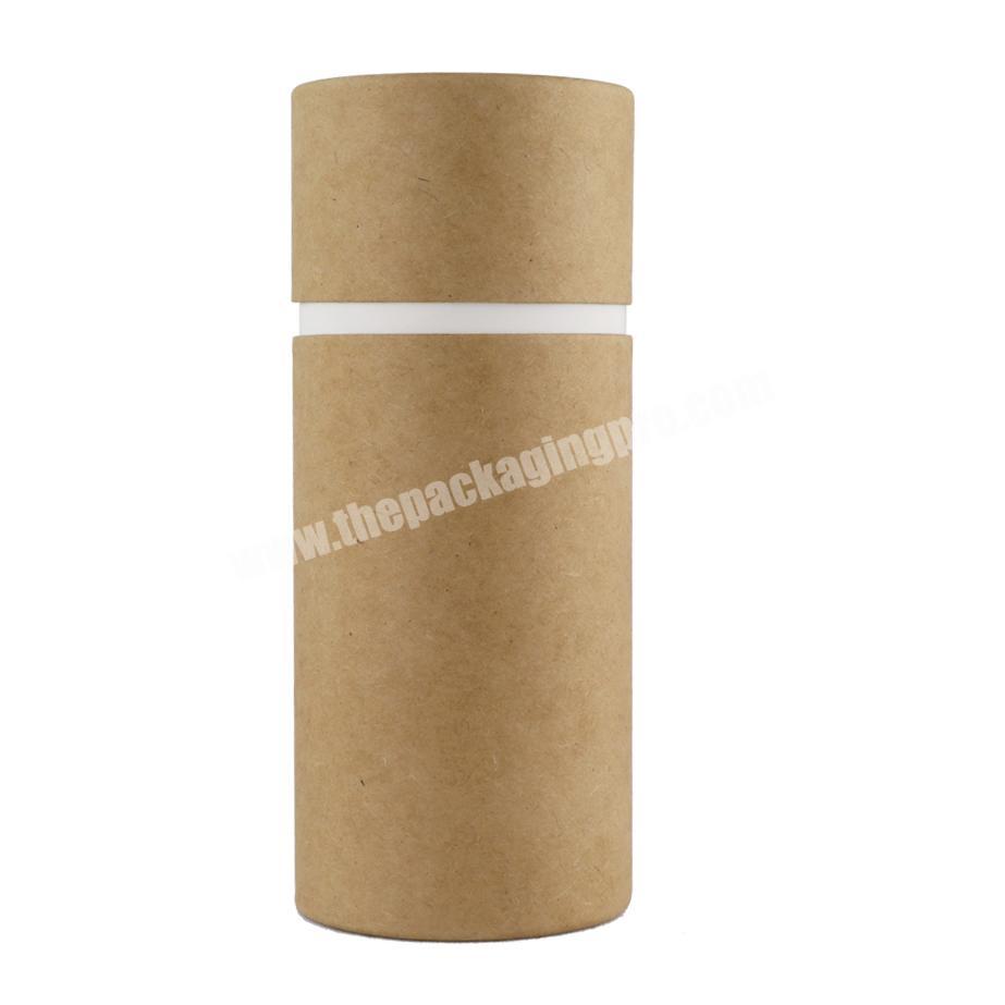 eco friendly high quality brown kraft cardboard custom luxury gift packaging cylindered boxes
