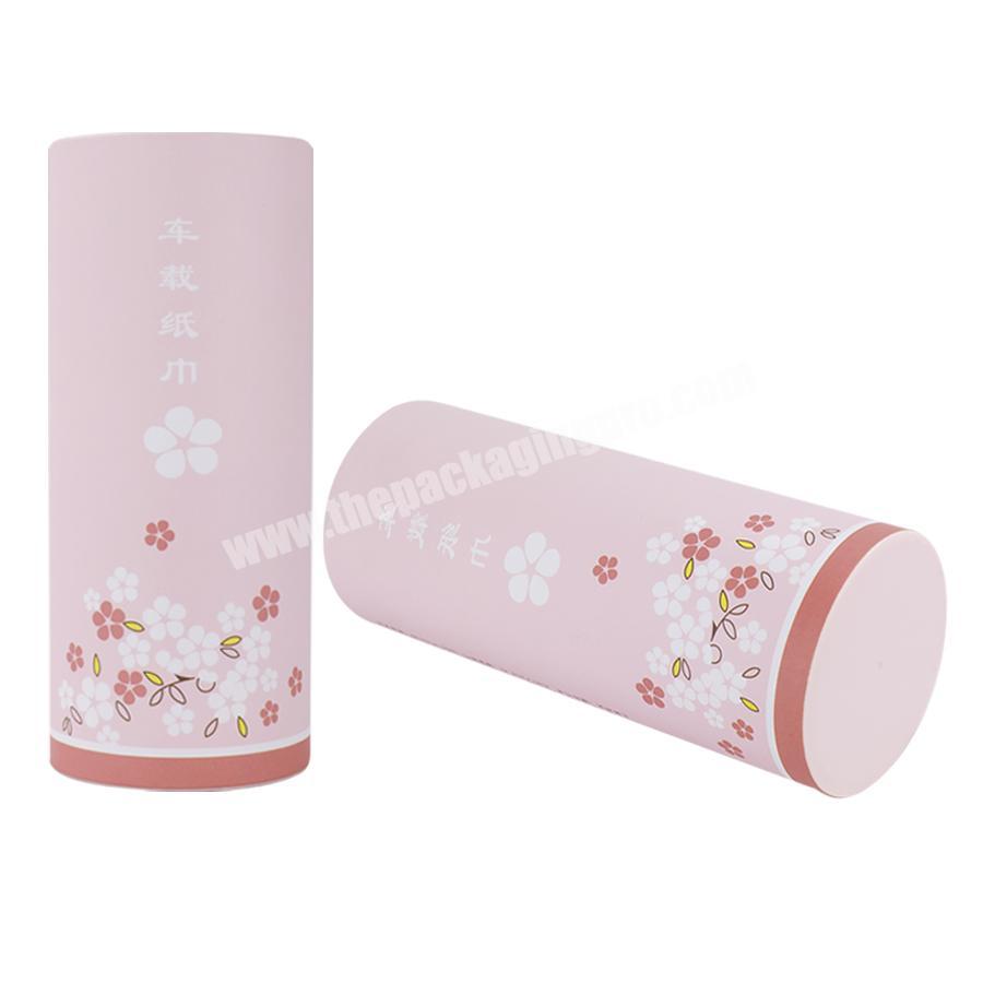 empty eco friendly round kraft cardboard clothes cosmetic perfume packaging paper tube cylinder box