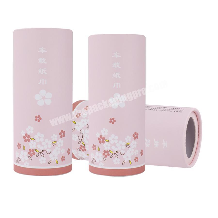 factory price eco-friendly high quality paper round storage cardboard cylinder tube tissue box