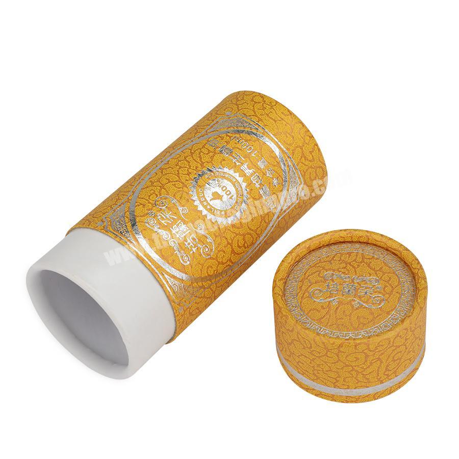 fancy round customized color cylinder box small for essential oil bottle jar premium paper tube