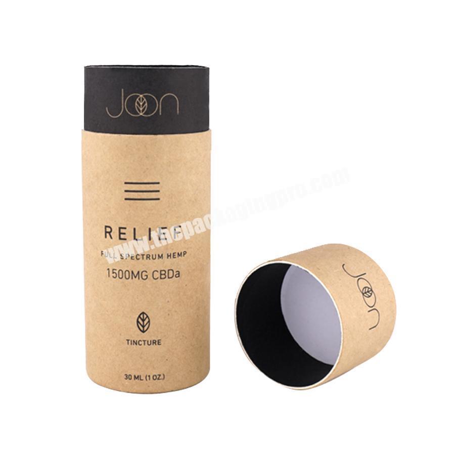 gift packaging fancy customized logo printed paper tube round cardboard essential oil packaging box cylinder