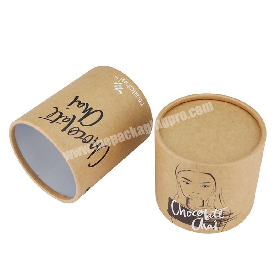 high quality custom biodegradable white brown black round paper tube cylinder gift box