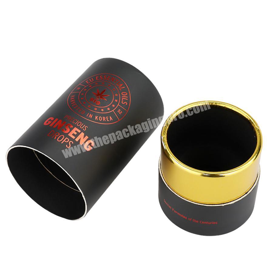high quality customized foil colorful printing black paper tubes luxury boxes cylinder