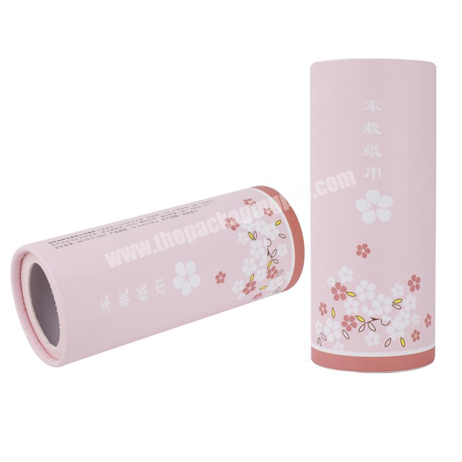 high quality factory price colorful carton cylinder packaging paper tube facial tissue cylinder box