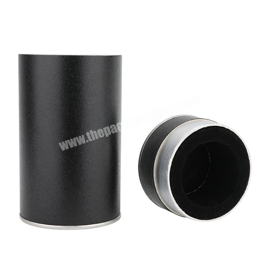 high quality special material black round gift packaging paper tube
