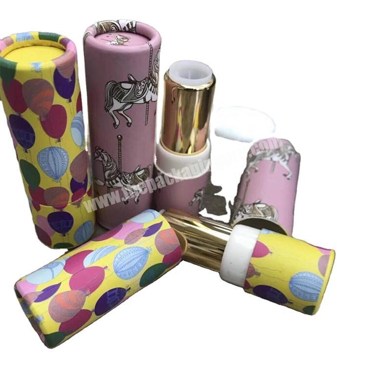 mini lip balm kraft pink paper packaging cardboard balm tube for gift