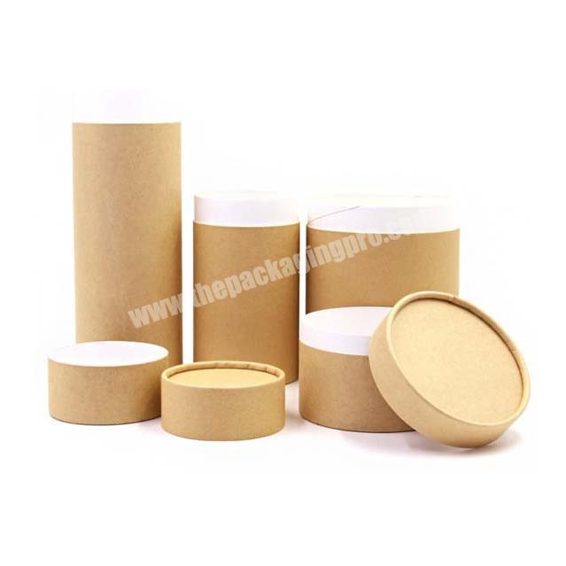 recycled printed paper luxury hot stamping packaging tube box for food candy chocolate