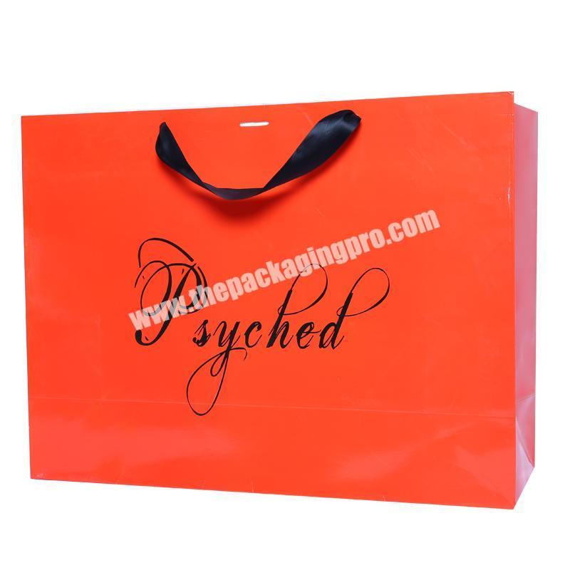 sac en papier emballage Wholesale production for packaging recyclable art paper gift bag