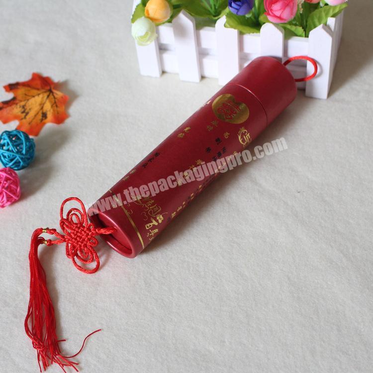 special wedding present paper tube candies paper jar with knot  wrapped package containers wax lined