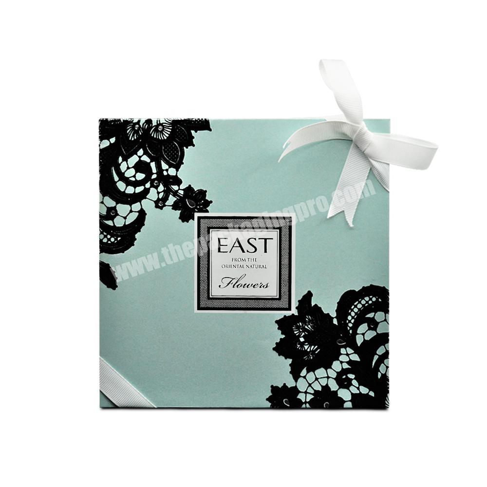wholesale Luxury Customizable printing Logo makeup set box gift box with ribbon