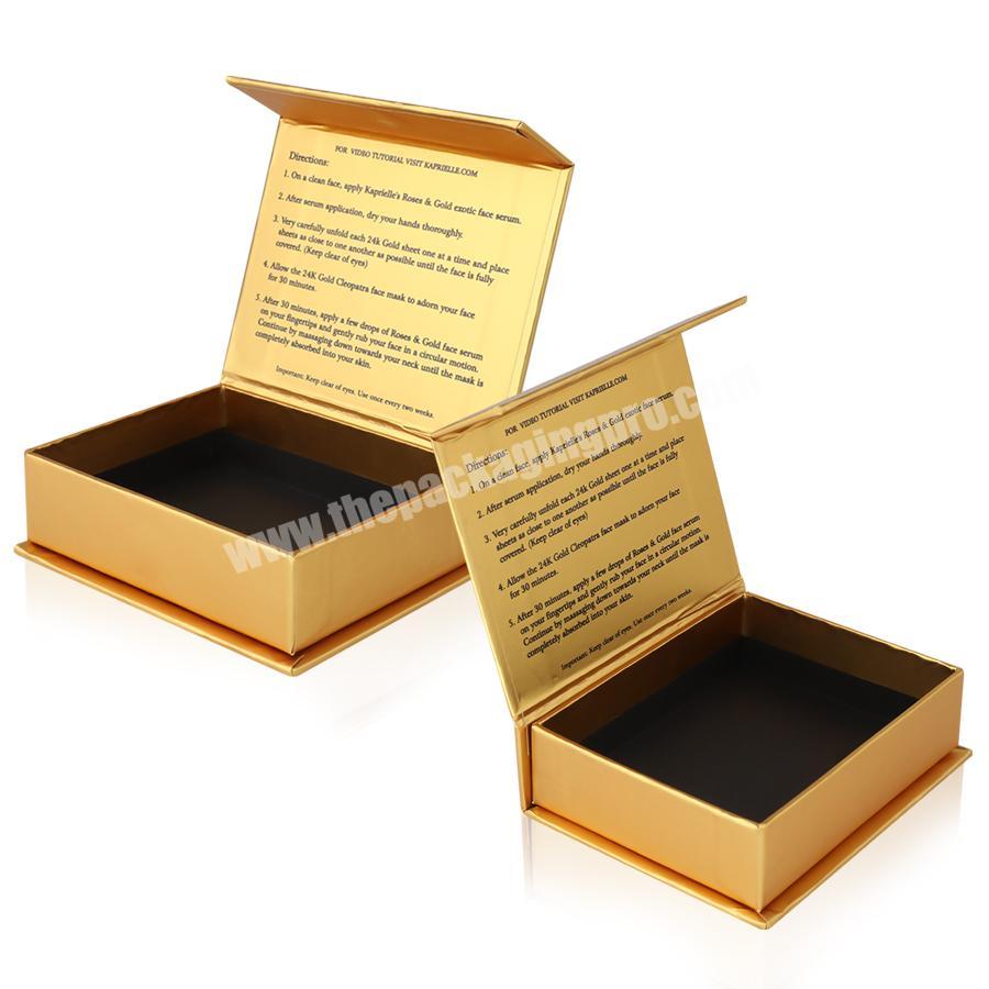 wholesale customized marriage box gift box with windows shiny glossy gold magnetic box