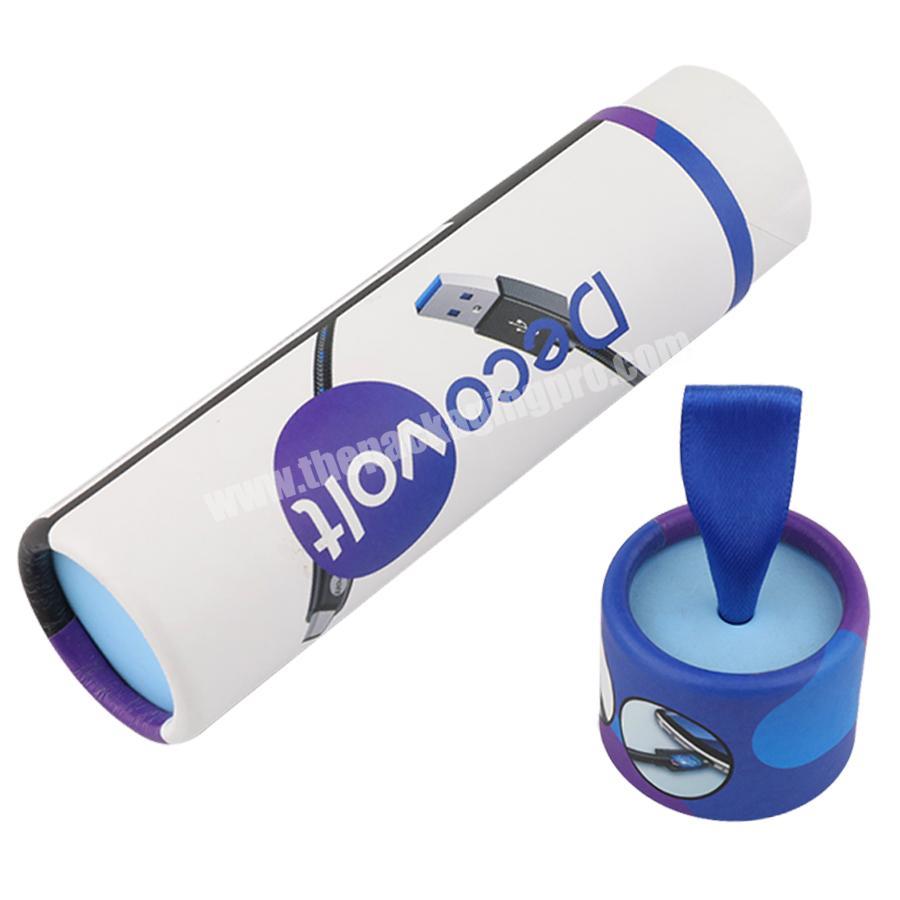 window kraft cardboard paper tube packaging for cosmetics