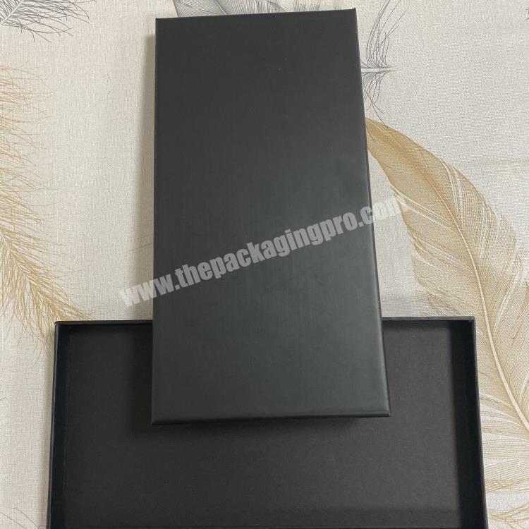 Black Color Cardboard Custom Mens Collection Belt Watch Wallet Packaging Gift Box