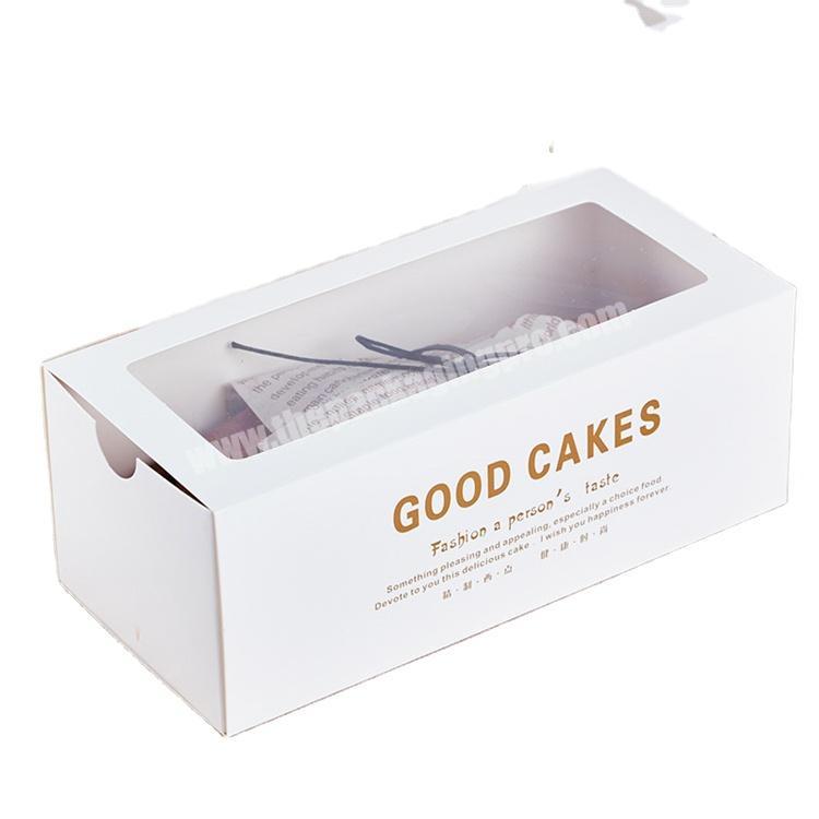 China factory custom food grade cake paper packing box with PVC window